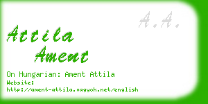 attila ament business card